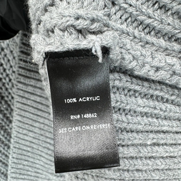 Torrid Women Pullover Cable Knit Tie Back Sweater Grey Plus Size 3 Stretchy Crew - Picture 8 of 8